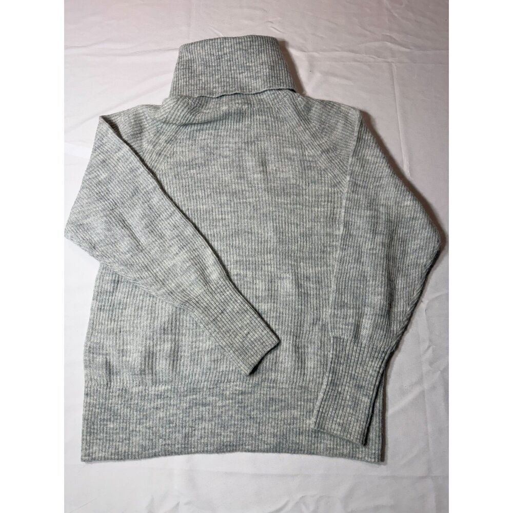 Quince Baby Alpaca Wool Turtleneck Sweater Light Grey M Merino Wool Blend